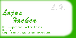 lajos hacker business card